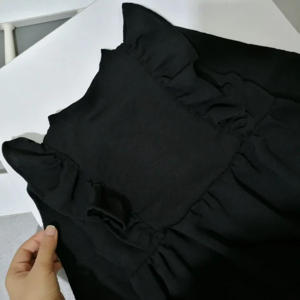 پیراهن مانتویی دخترانه پرنسسی مشکی