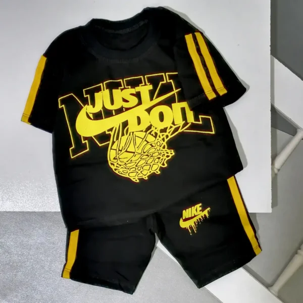 تیشرت شلوارک پسرانه مشکی نایک مناسب 0 تا 3 سال