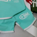 تاپ شلوارک اسپرت طرح ماهی مناسب دختر و پسر 0 تا 3 سال