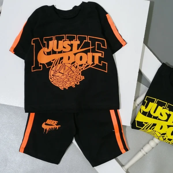 تیشرت شلوارک پسرانه مشکی نایک مناسب 0 تا 3 سال