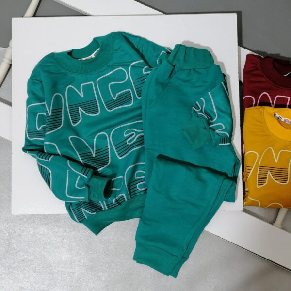 بلوز شلوار طرح حروف مناسب 2 تا 9 سال