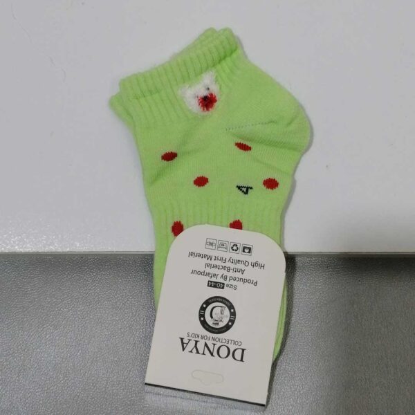 جوراب نیم ساق دخترانه سبز پاستیلی سایز 4 - Image 2