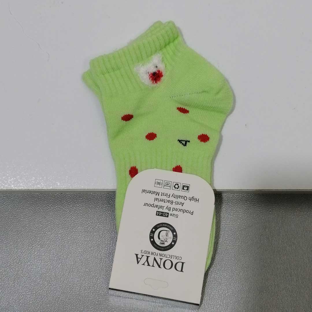 IMG_20250114_221050 جوراب نیم ساق دخترانه سبز پاستیلی سایز 4 - Image 1