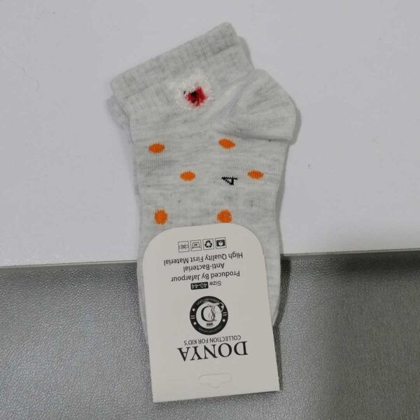 جوراب نیم ساق دخترانه طوسی سایز 4 - Image 2