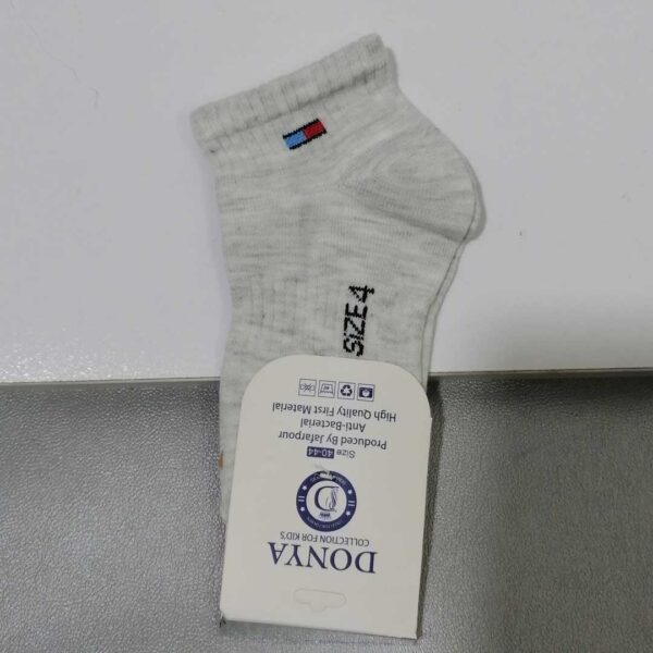 جوراب نیم ساق پسرانه طوسی سایز 4 - Image 2