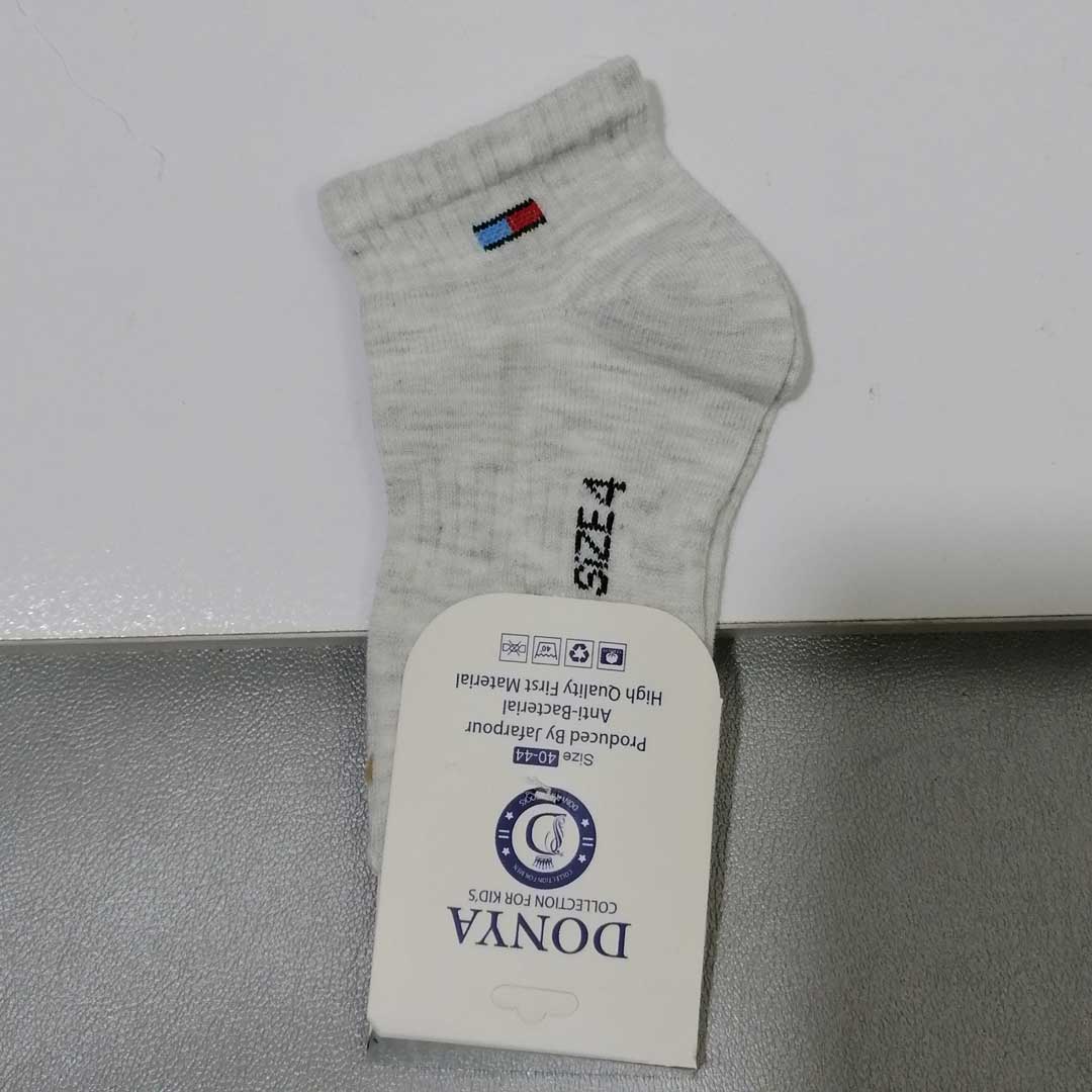 IMG_20250114_221123 جوراب نیم ساق پسرانه طوسی سایز 4 - Image 1