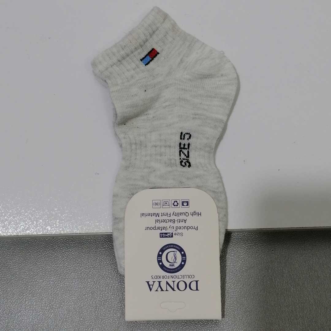 IMG_20250114_221156 جوراب نیم ساق پسرانه طوسی سایز 5 - Image 1