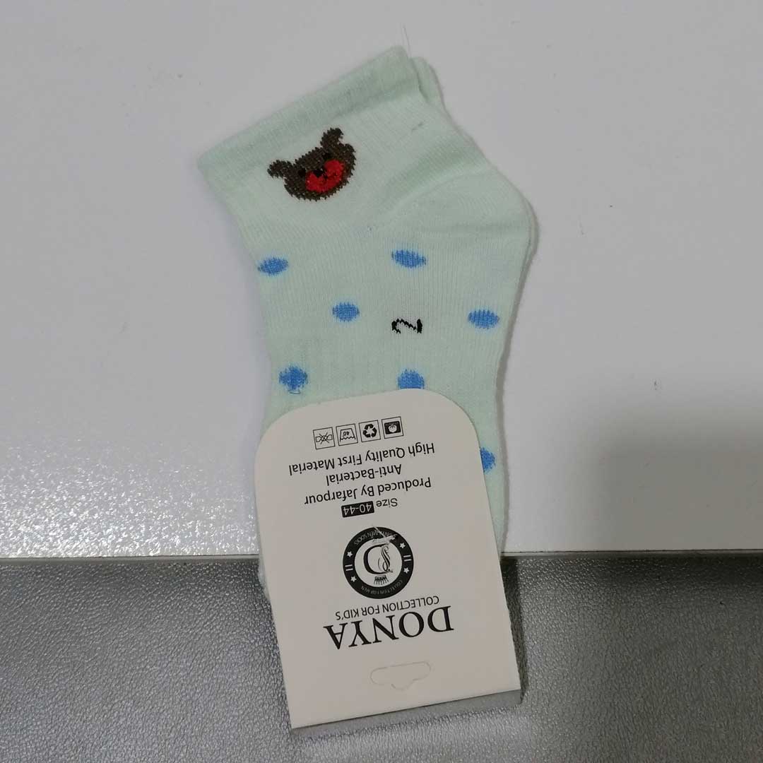 IMG_20250114_221213 جوراب نیم ساق دخترانه سبز آدامسی سایز 2 - Image 1