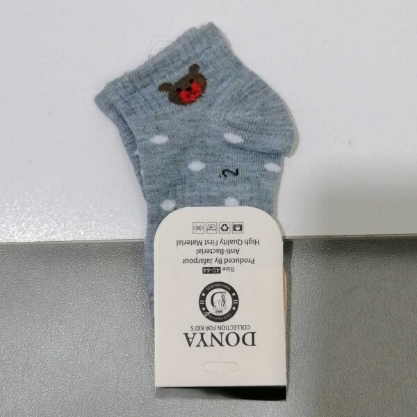 جوراب نیم ساق دخترانه طوسی سایز 2 - Image 2