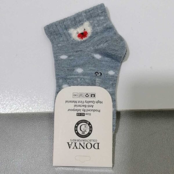 جوراب نیم ساق دخترانه طوسی سایز 3 - Image 2