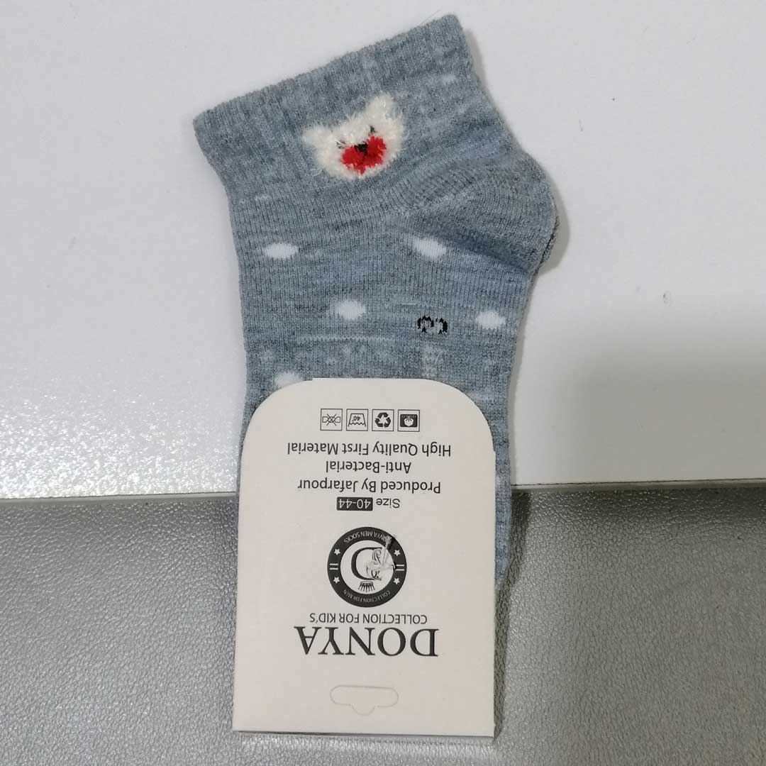 IMG_20250114_221439 جوراب نیم ساق دخترانه طوسی سایز 3 - Image 1