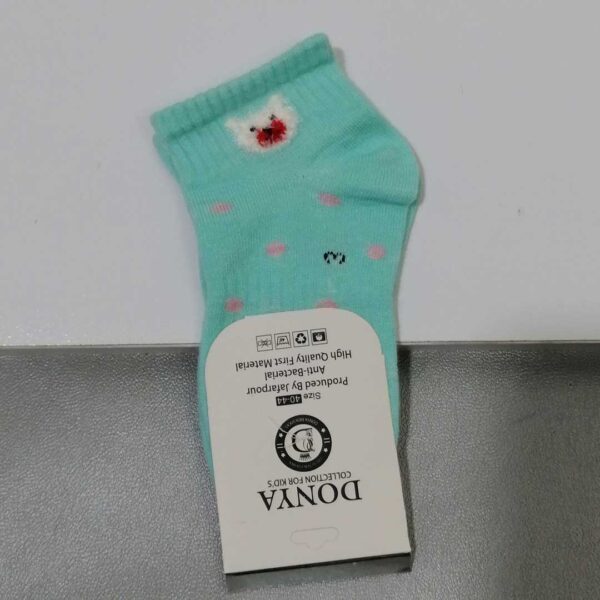 جوراب نیم ساق دخترانه سبزآبی سایز 3 - Image 2