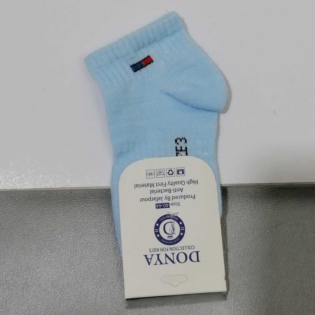 IMG_20250114_221508 جوراب نیم ساق پسرانه آبی روشن سایز 3 - Image 1