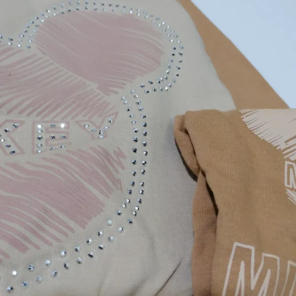 بلوز شلوار دخترانه آستین رگلان نگینی | صفر تا 9 سال - Image 4