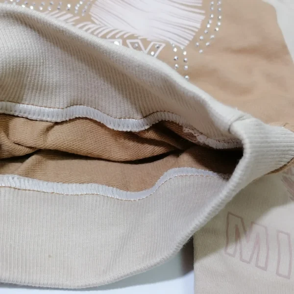 بلوز شلوار دخترانه آستین رگلان نگینی | صفر تا 9 سال - Image 6