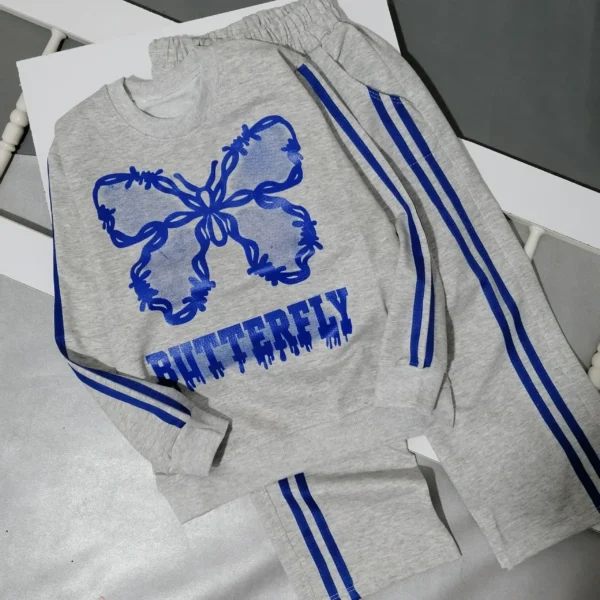 بلوز شلوار دخترانه پروانه | مناسب 5 تا 17 سال - Image 2