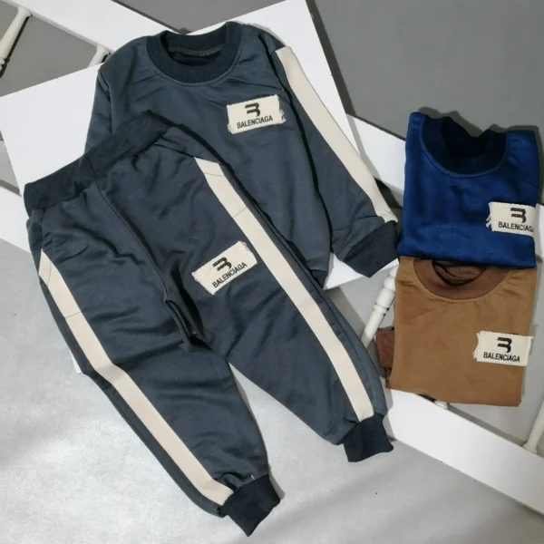 ست بلوز شلوار دورس اسپرت نواری | مناسب 2 تا 9 سال - Image 8