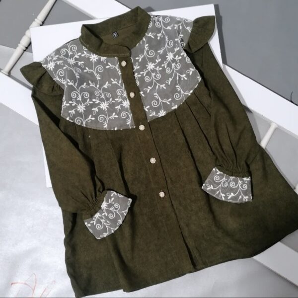 شومیز پیراهنی دانتل دار مناسب 7 تا 17 سال - Image 6