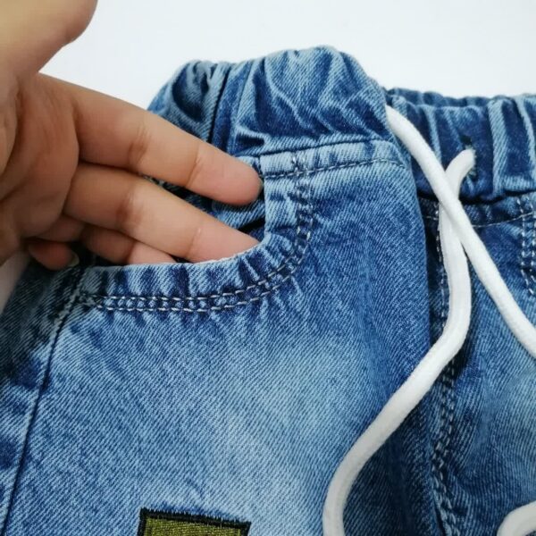 شلوار لی گلدوزی پسرانه تدی | صفر تا 9 سال - Image 4