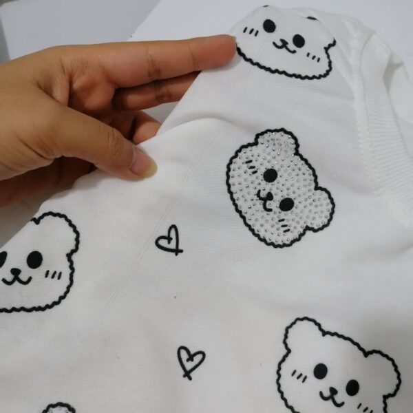 کراپ تدی نگین دار سفید | 7 تا 9 سال (ایراد جزئی) - Image 2