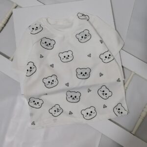 کراپ تدی نگین دار سفید | 7 تا 9 سال (ایراد جزئی)