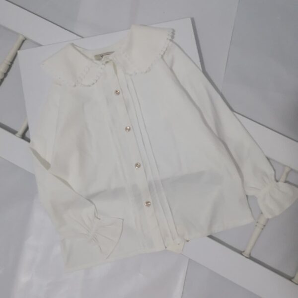 شومیز دخترانه سفید | 7 تا 17 سال - Image 6