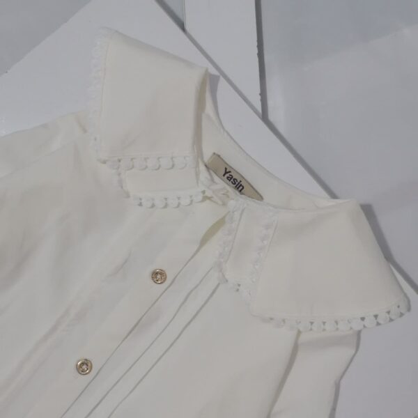 شومیز دخترانه سفید | 7 تا 17 سال - Image 5