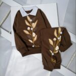 بلوز شلوار دخترانه شیک یقه دار | 3 تا 12 سال - Image 3