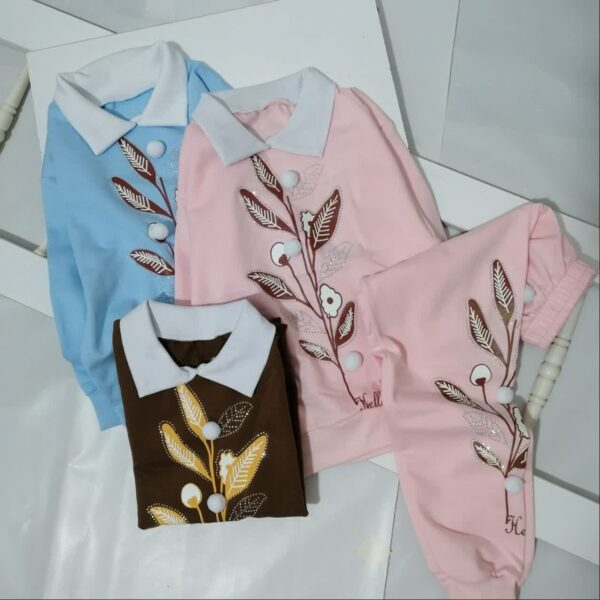 بلوز شلوار دخترانه شیک یقه دار | 3 تا 12 سال - Image 8