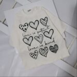 تیشرت لانگ دخترانه قلبی | 5 تا 17 سال - Image 3