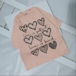 تیشرت لانگ دخترانه قلبی | 5 تا 17 سال - Image 5