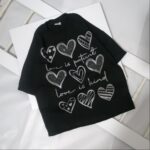 تیشرت لانگ دخترانه قلبی | 5 تا 17 سال - Image 6