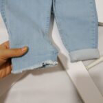 شلوار لی دخترانه گلدوزی مناسب 2 تا 17 سال - Image 6