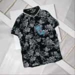 پیراهن هاوایی پسرانه وارداتی سرمه ای | 7 تا 9 سال