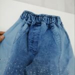 شلوار لی شافل نگینی دخترانه | 5 تا 12 سال - Image 5